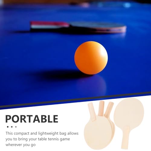 COHEALI 4-Pack Unfinished Wooden Pong Paddles Blades DIY Table Tennis Racket Blanks for Indoor Outdoor Table Tennis Paddle Game
