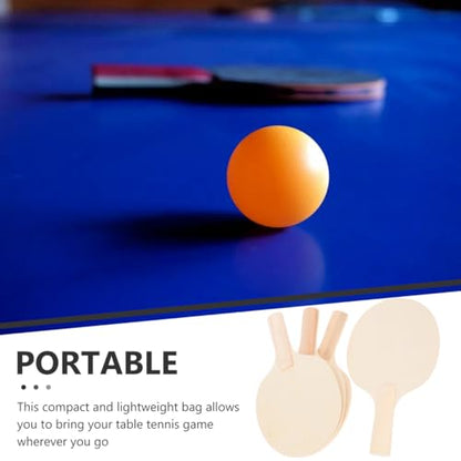 COHEALI 4-Pack Unfinished Wooden Pong Paddles Blades DIY Table Tennis Racket Blanks for Indoor Outdoor Table Tennis Paddle Game