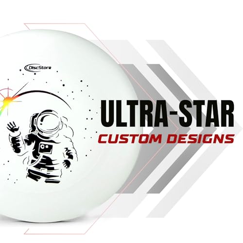 Discraft Ultrastar 175g Ultimate Disc - USA Ultimate Approved Flying Disc for Competition and Outdoor Games, Custom Design Discraft Discs, Great for All Ages and Skill Levels - color: White