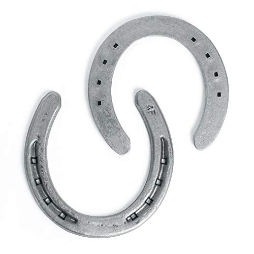 Steel Horseshoes Set for Horses, Crafts, Decorations and Backyard Games - Size 1 - R4-F - Sand Blasted 40 Shoes - size: 1