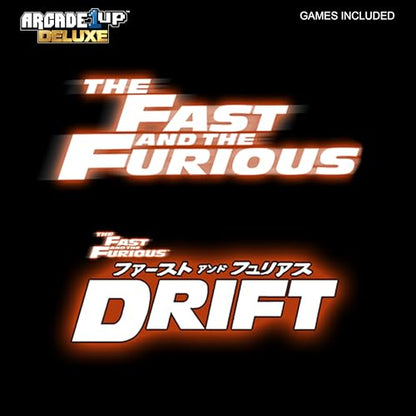 ARCADE1UP The Fast & The Furious Deluxe Arcade Game for Your Home, with 5-Foot-Tall Stand-up Cabinet, 2 Classic Games, and 17-inch LCD Screen