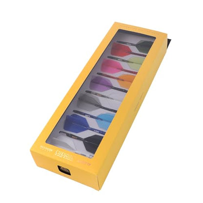 CUESOUL ROST 77 Integrated Dart Shaft and Flight Big Wing/Standard Shape Colour Collection Pack of 12 pcs - color: Big Wing Shape, size: Small