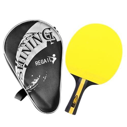 2 Pack Table Tennis Sets with 3 Balls and Carry Bag – Beginner Paddles for 2 Players, Durable Polar Wood Rackets and Zippered Case - color: Yellow A