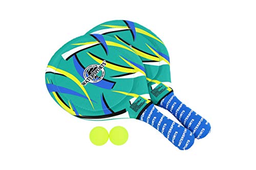 Water Sports Itza Masher Water Paddle and Ball Set of 2 - Water Resistant Outdoor Games - Family Friendly Pool Toys (Colors May Vary)