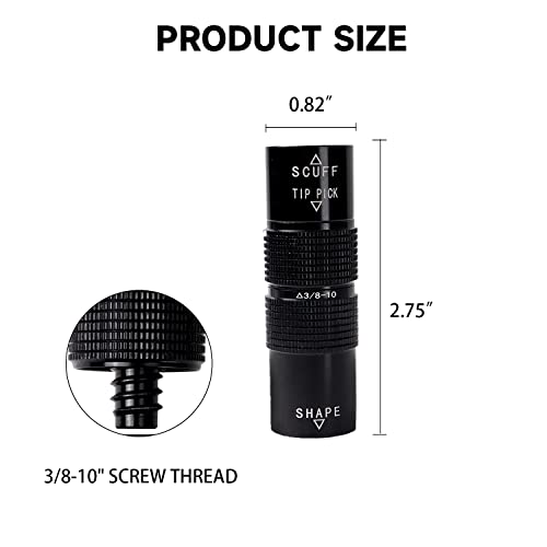 GSE Games & Sports Expert Billiard Pool Cue Tip Tool, Stick Scuffer/Shaper/Aerator/Joint Protector Tool, Billiard Accessories - style: 3-in-1 Tool with 3/8-10 Joint Protector