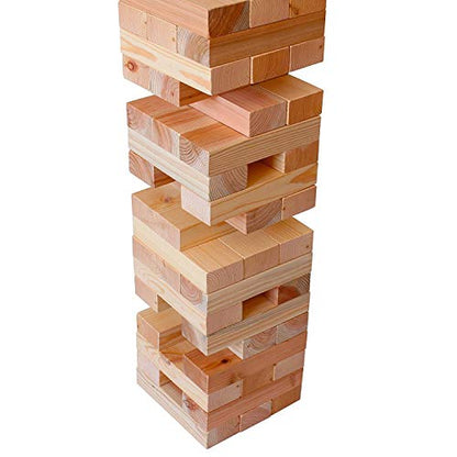 Oojami Giant Timbers Tower: Classic Outdoor Family Fun Stacking Game, 2 Feet Tall and can Grow to Over 5 Feet While Playing