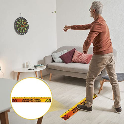 Lewtemi Dart Board Throw Line Floor Sticker PVC Toe Line Marker for Dart Players Game Accessories, 23 x 3.15 Inch
