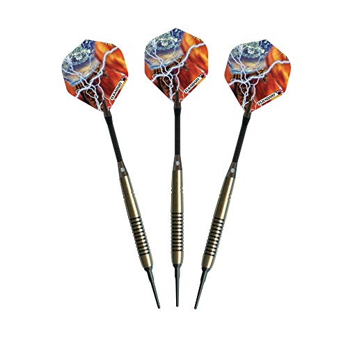 Elkadart Storm Soft Tip Darts with Storage/Travel Case - style: Black Rings (14 Grams)