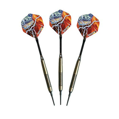 Elkadart Storm Soft Tip Darts with Storage/Travel Case - style: Black Rings (14 Grams)