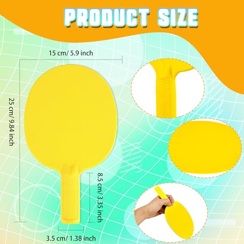 12 Pcs Plastic Table Tennis Paddles Unbreakable Ping Pong Paddles Rackets Textured Table Tennis Training Paddle for Beginner Adult Outdoor Equipment