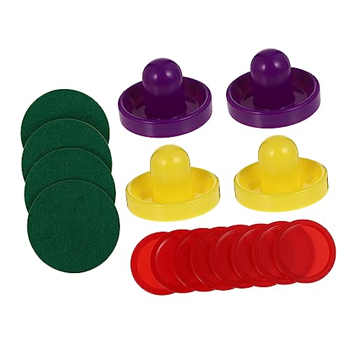 Milisten 1set Air Hockey Pucks Accessories Yellow Paddles for Indoor Game Tables Fun for Boys and Girls and Adults Replacement for Lost Pucks