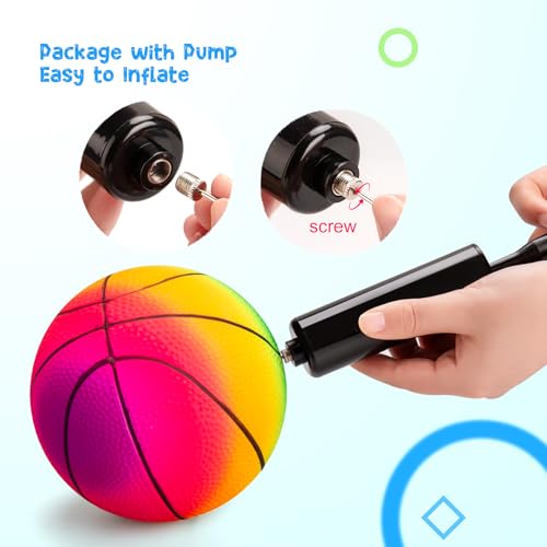 PlayZap 7-Piece Soft Ball Set for Toddlers & Kids - Includes 5” Playground Balls, Soccer, Football & Basketball - Great for Home, Yard, Pool, Classroom & Park for Boys & Girls Easter Gifts - color: 5" (7 pack)