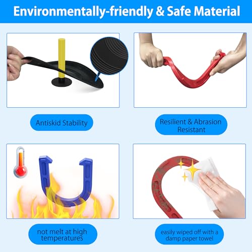 NQV Horseshoe Outside Game, Horse Shoe Game Kit, Horseshoe Set for Kids Adults. - style: indoor outdoor horseshoe set