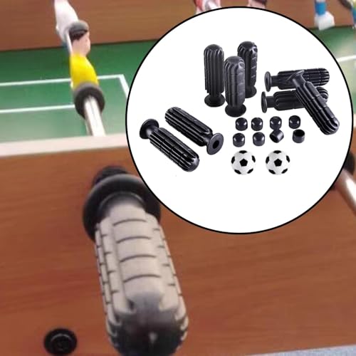SM SunniMix 18 Pieces Foosball Handle Grips Octagonal Handles Desk Foosball Table Game Rod End Plug Football Stick PP Material Suitable for Home