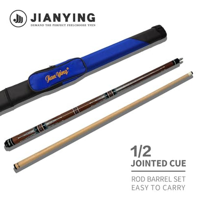 Professional Pool Cue 58" 10.5/12.5mm Tip Maple Shaft 1/2 Joint Ergonomic Grip Billiard Stick for Adults - color: PC28-10.5-SET