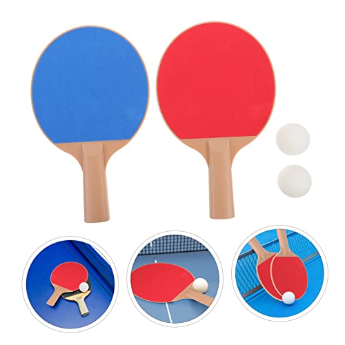 1 Set Bouncy Table Tennis Paddle Set for Outdoor Table Tennis Exercising Durable Racket for Boys Enhances Reflexes Coordination for All Skill Levels
