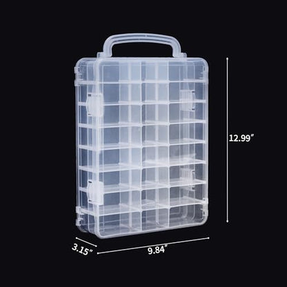 Dice Storage Case for DnD Dice with Removable Dividers Holding up to 830 Dices, Dice Case for DnD Dice with Handle Great for Dice Collectors or RPG D&D Games (Tranparent)