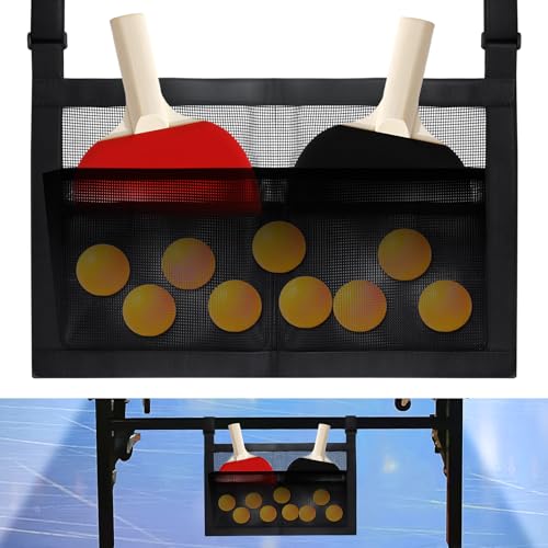 Under Table Tennis Ball Holder, Under Table Tennis Racket Holder for Balls & Pickleball Paddles, Pickleball Paddle Rack Organizer Holder, Ping-Pong Paddle Holder for Tone Sound Rackets Globes Gear