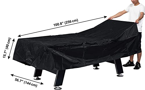 MD Sports 7.5' Titan Pool Table, Drop Pocket Billiard Table, Durable Steel Legs with Pool Ball and Cue Stick Set, Perfect for Family Game Rooms - style: Table Cover (8.4' x 4.7')
