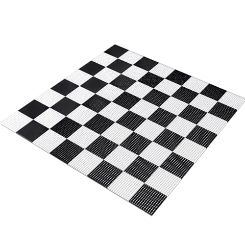 7.9*7.9ft Giant Chess Board, Chess Not Included, Plastic Giant Mat for Outdoor Yard Lawn Games, Compatible with 25 Inch 37 Inch 49 Inch Chess Sets and 10 Inch Checkers