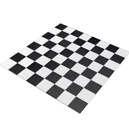 7.9*7.9ft Giant Chess Board, Chess Not Included, Plastic Giant Mat for Outdoor Yard Lawn Games, Compatible with 25 Inch 37 Inch 49 Inch Chess Sets and 10 Inch Checkers