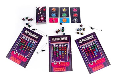 Retrograde, Fast-Paced Real-Time Dice Rolling Game, Ages 8+, 1 to 4 Players, Resonym Games