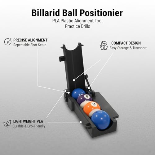 Billiard Ball Positioner, PLA Plastic Alignment Tool for Practice Drills and Shot Setup on Pool Tables (1 PC)