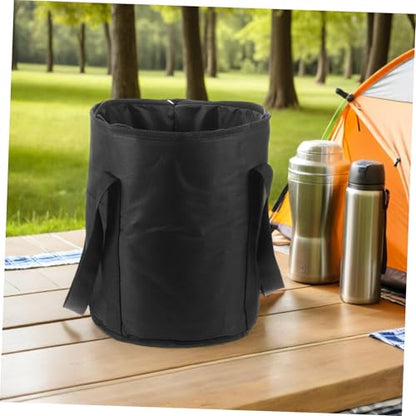 GARVALON Waterproof Hockey Equipment Bag with Reinforced Handles Large Capacity 25x28cm Hockey Gear Organizer for Pucks and Accessories Sturdy Black Carrying Case and Storage