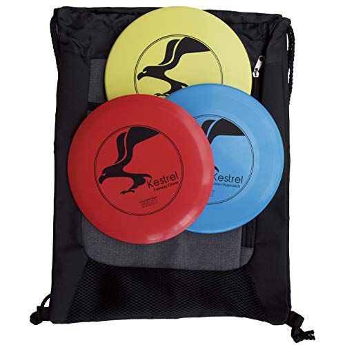 Kestrel Disc Golf Beginner Set Bundle | 3 Discs + Bag | Includes Fairway Driver, Mid-Range and Putter - color: 3 Disk Set