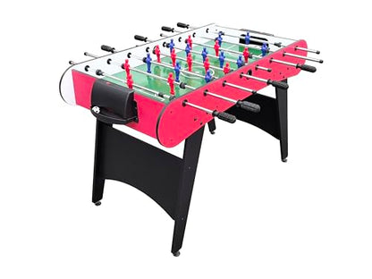48'' Soccer Table, Large Size Foosball Game Table for Adult, Football Table with Cup Hloders & Sturdy Leg for Game Rooms & Parties, Red - size: 48''-Soccer Table Red
