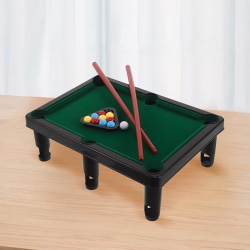 VOSAREA Mini Pool Table Game Set for Kids, Tabletop Billiards with Balls Cue Sticks Triangle Rack - Portable Miniature Pool Table for Home Party Game Night