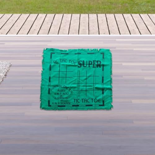 Giant Checkers Board Game Mat, Toe Board,3 in 1 Large Checkers Rug Game Mat,Reversible Rug,Game Giant Checkers Classic, Green