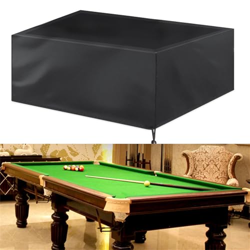 Waterproof Pool Table Cover Black Billiard Snooker Table Protector (102.4×53.1×32.3 in) - size: 102.4×53.1×32.3 in