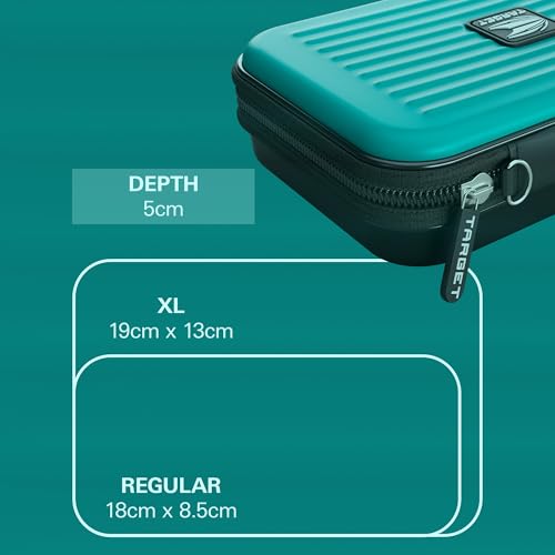 Target Darts Takoma XL Darts Wallet Case, Aqua – Holds 6 Darts, Protective EVA Holder with Double Zip Lock Pouches – Professional Dart Accessories - color: Aqua