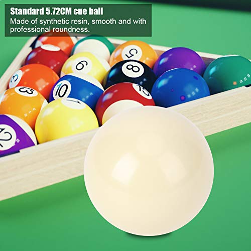 Cue Ball 2pcs White Billiard Balls Professional Pool Balls Smooth 2.25Inches for Pool Table Game Rooms Sports Match