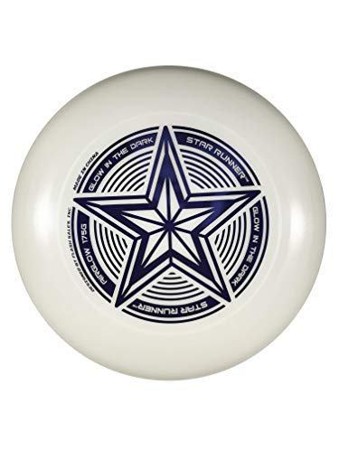 INGEAR Ultimate Frisbee Disc 175g Glowing Flying Disc: 175 gram Star Glow in The Dark Toy for Kids, Adults, Ultimate, Dogs - color: White