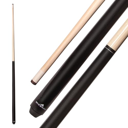 Mizerak 40" Shorty Pool Cue – One-Piece Hardwood Billiard Cue Stick with 12mm Leather Tip for Tight Spaces and Precison Shots