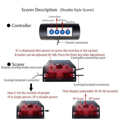Foldable Dual Shot Basketball Arcade Game, Indoor Outdoor Basketball Game Machine with Electronic Scoring System, 8 Game Modes