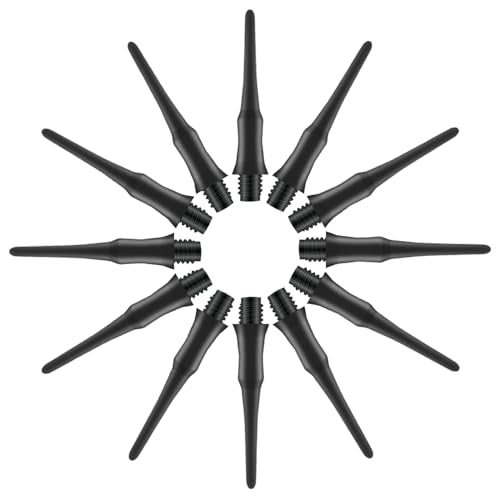 Soft Dart Tips 2BA Thread Plastic Soft Tip Dart Points Soft Dart Tips Replacement Dart Accessories for Dartboard-Black