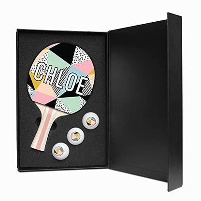 Infusion Ping Pong Paddle and Balls Boxed Gift Set - color: Chloe