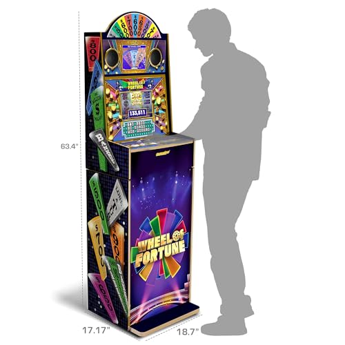 Wheel of Fortune Casinocade Deluxe Arcade Machine for Home, Over 5-feet-Tall Stand-up Cabinet, and 24 Games