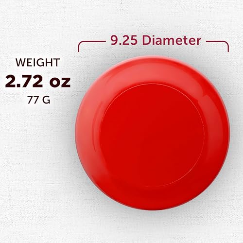 DISCOUNT PROMOS Frisbee Flying Discs in Bulk, 9.25 in. Fun Family Beach Game - color: Blank - Red, size: 10 flying discs