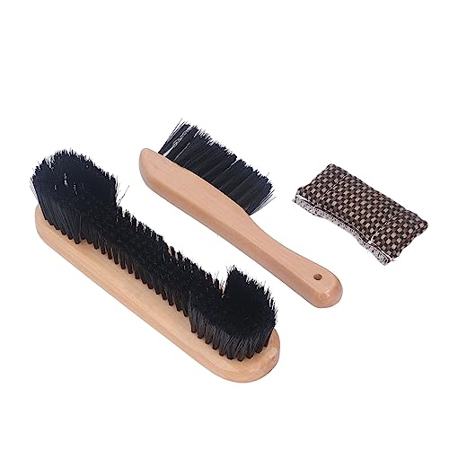 Billiards Pool Table and Rail Brush Set, Cue Cleaning Cloth, Club Wipe Dry Cloth, Pool Table Accessories Brush Kit for The Cleaning and Maintenance of Billiard Tables - color: Wooden Colours