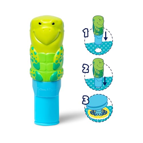Melissa & Doug Sticker Wow!™ 24-Page Activity Pad and Sticker Stamper, 300 Stickers, Arts and Crafts Fidget Toy Collectible Character – Sea Turtle - for Kids Ages 3+ - FSC Certified - color: Sea Turtle, size: Single
