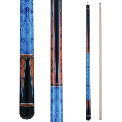 Canadian Maple Pool Cue Sticks (10mm/11.5mm/13mm), 58" 2-Piece Pool Sticks with Low Deflection Shaft,Billiard Sticks for Home, Bar, and Tournament Play - color: Blue only cue 11.5mm