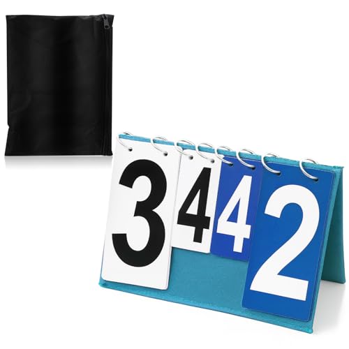 Over Net Tennis Score Keeper Flip Scoreboards Portable for Volleyball Basketball Coaching Tennis Outdoor - color: Blue, size: Large Numbers 0-7, Small Numbers 0-5