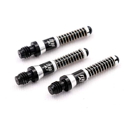 CUESOUL TERO AK7 Aluminum Dart Shafts 25.2mm Built-in Spring Telescopic for Steel Tip Darts and Soft Tip Darts - color: Black