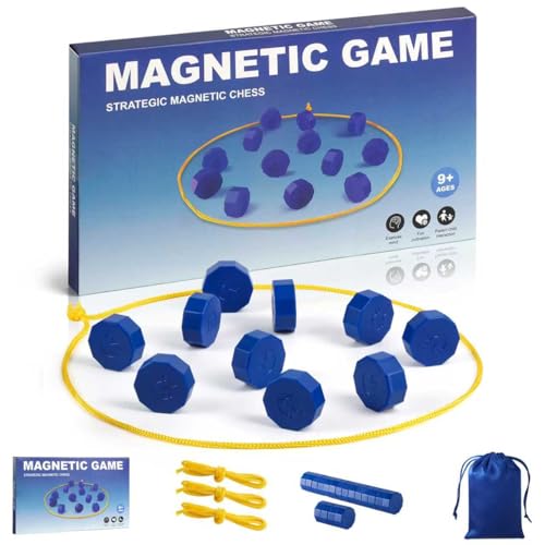 Magnetic Chess Game with 28 Travel-Stones, Magnet Chess 3 String & Portable Storage Bag, for Family & Party & Travel & Camping, Exciting Magnetic Game for Family Game Night - size: 28 Magnet