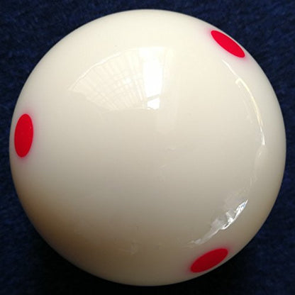 Loto AAA-Grade PRO Cup Standard Pool-Billiard Cue Ball with 6 Dots (2-1/4'', 6 oz) (Red)