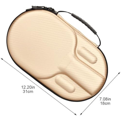 Pingpong Paddle Case Hard Shell Table Tennis Racket Case Pingpong Paddle Carry Case Pingpong Bat Cover Fit for 2 Paddles and 4 Balls - color: Champagne